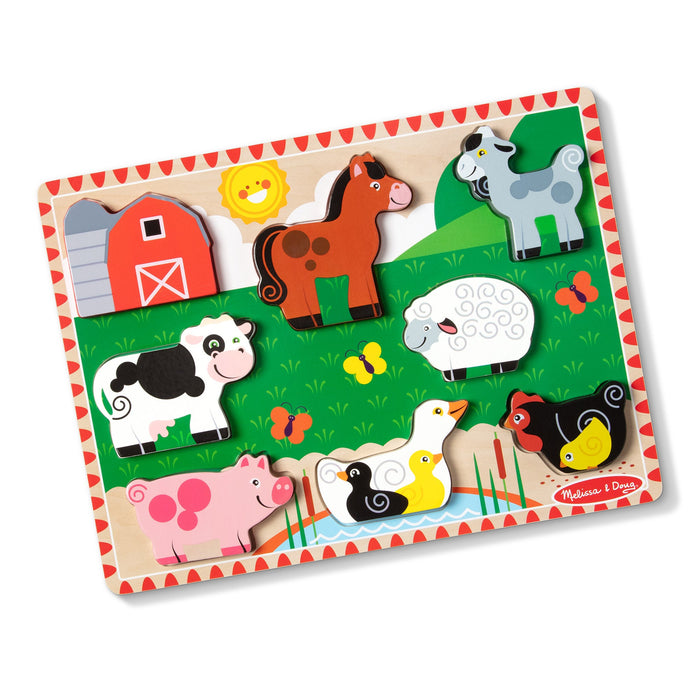 Farm Animals Chunky Puzzle - 8 Pieces D3