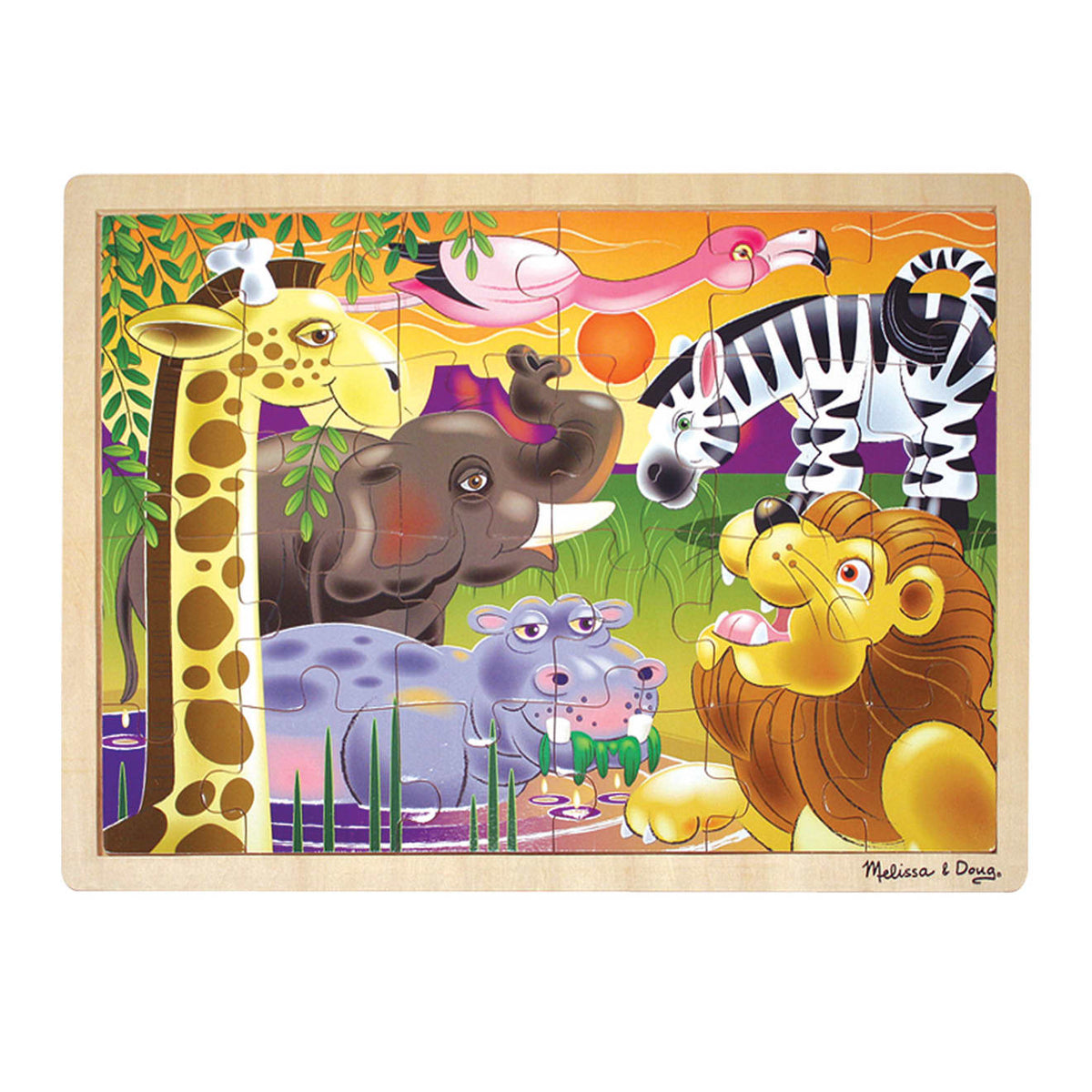 African Plains Wooden Jigsaw Puzzle - 24 Pieces S8