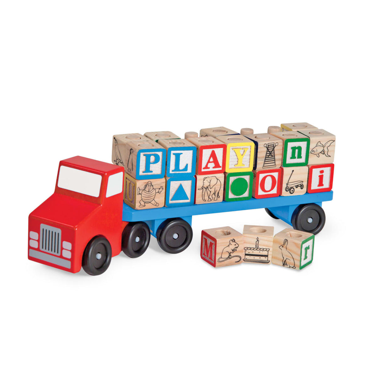 Alphabet Blocks Wooden Truck T7