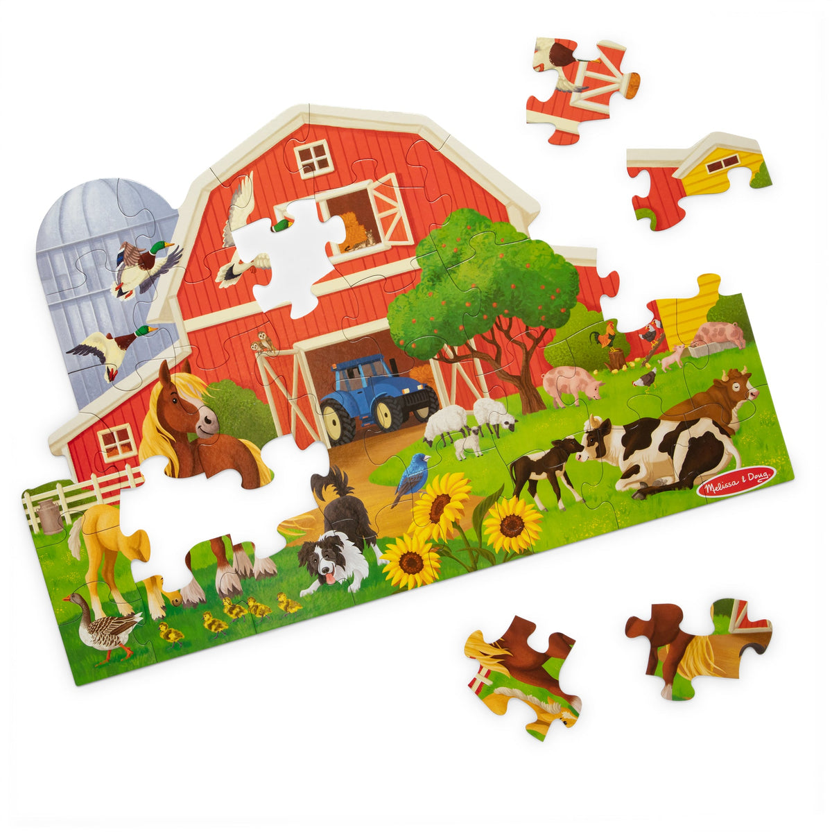 Busy Barn Shaped Floor Puzzle - 32 Pieces W6