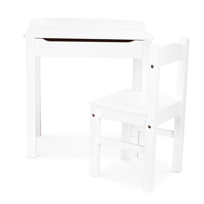 Child's Lift-Top Desk & Chair - White B5