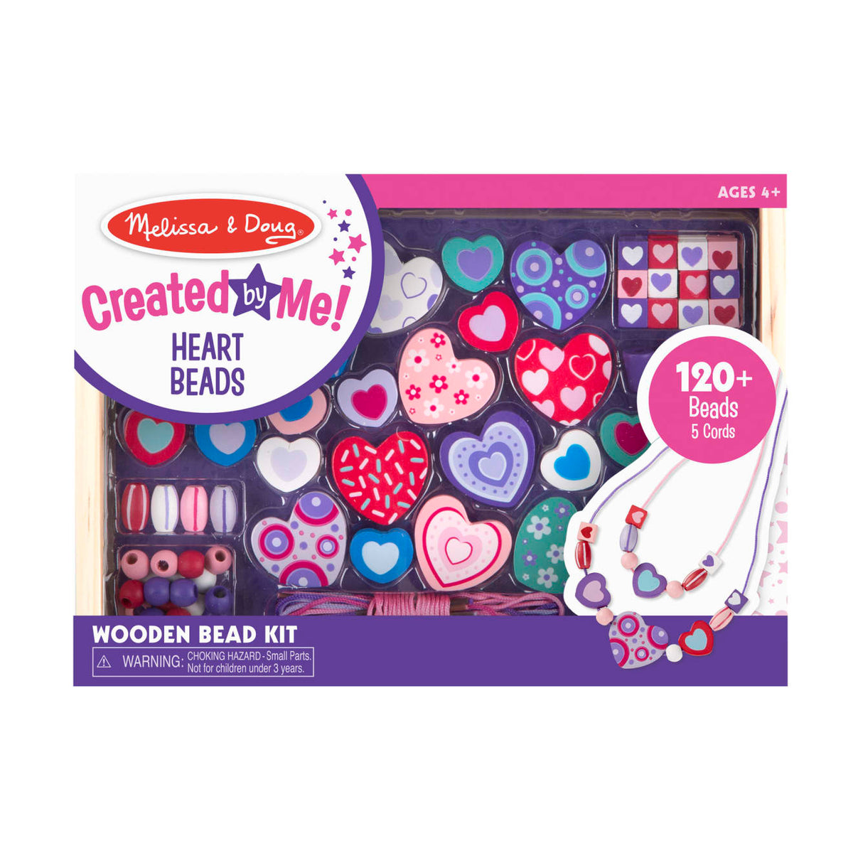 Created by Me! Heart Beads Wooden Bead Kit L9
