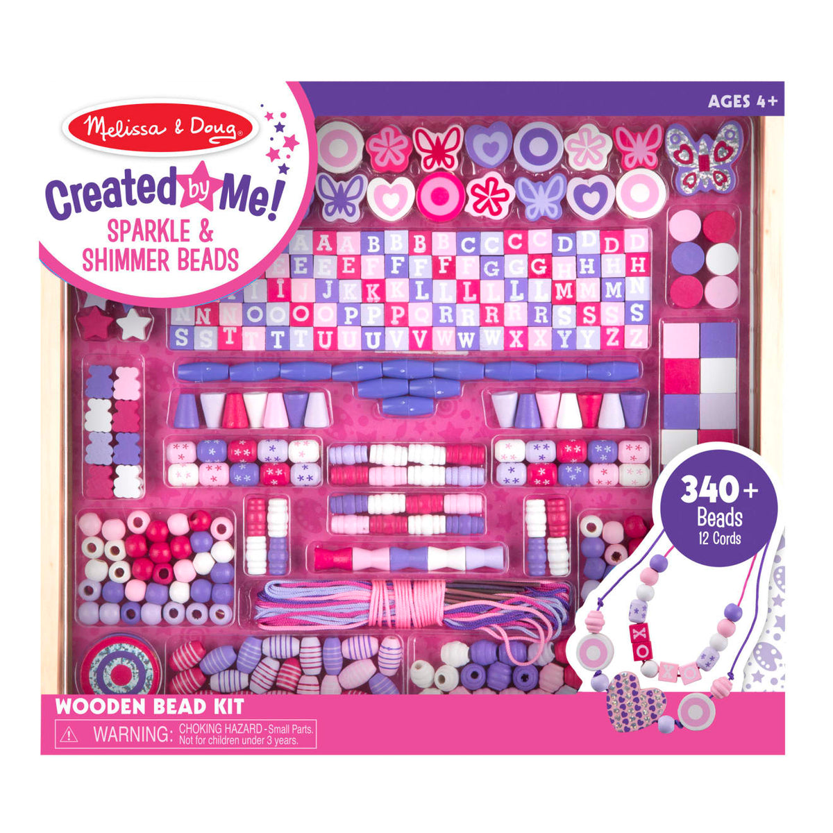 Created by Me! Sparkle & Shimmer Beads Wooden Bead Kit P1