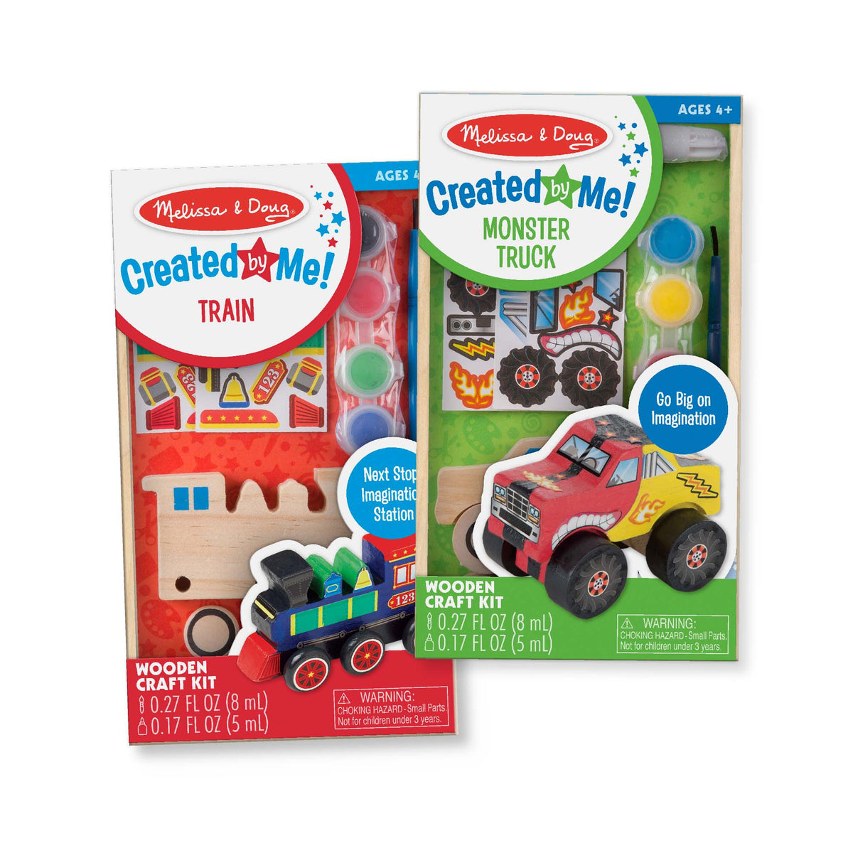 Created by Me!™ Vehicles Craft Kit 2-Pack: Monster Truck, Train G4