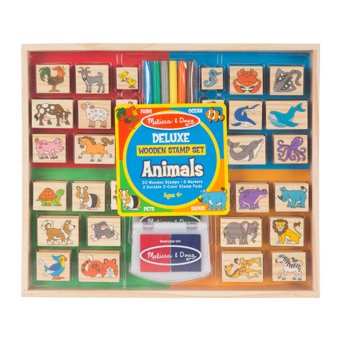 Deluxe Wooden Stamp Set - Animals M0