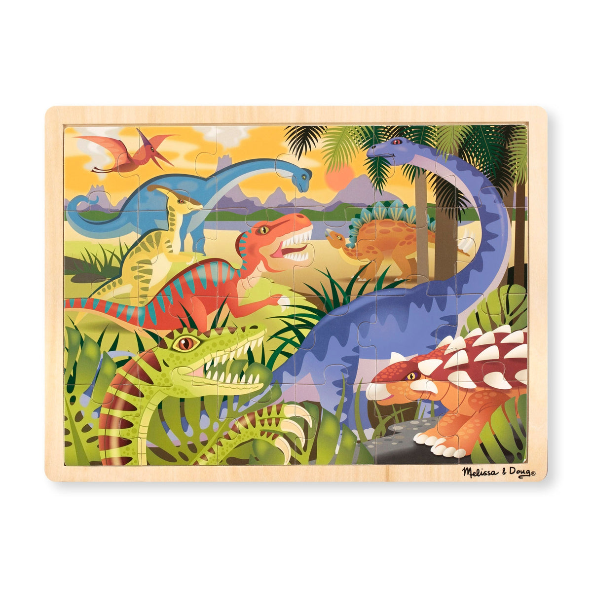 Dinosaur Wooden Jigsaw Puzzle - 24 Pieces M2