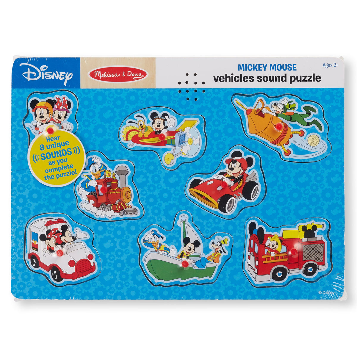 Disney Mickey Mouse & Friends Vehicles Sound Puzzle - 8 Pieces H6
