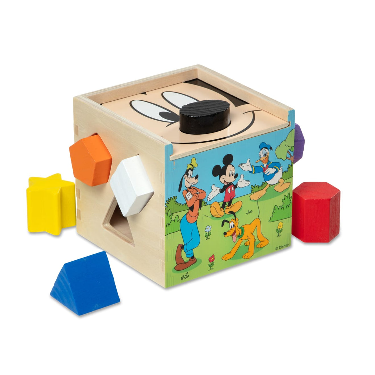 Disney Mickey Mouse & Friends Wooden Shape Sorting Cube M9