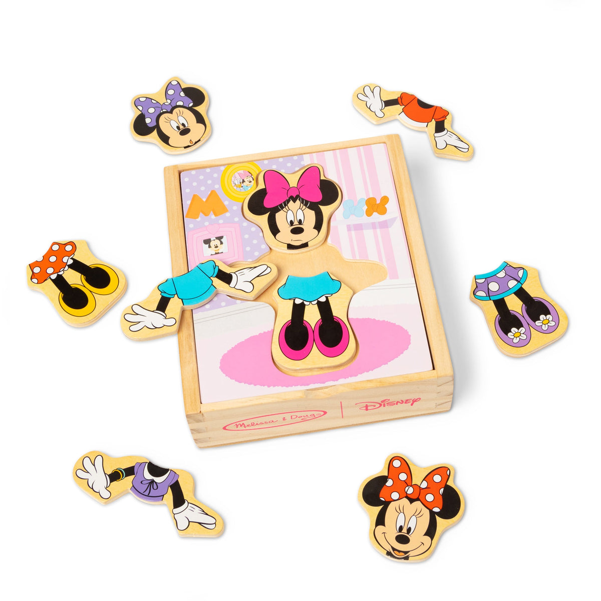 Disney Minnie Mouse Wooden Mix & Match Dress-Up Puzzle B1