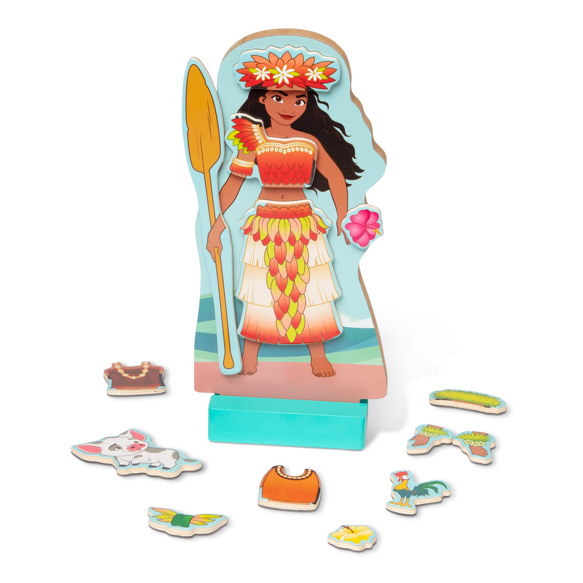 Disney Moana Wooden Magnetic Dress-Up Play Set J3