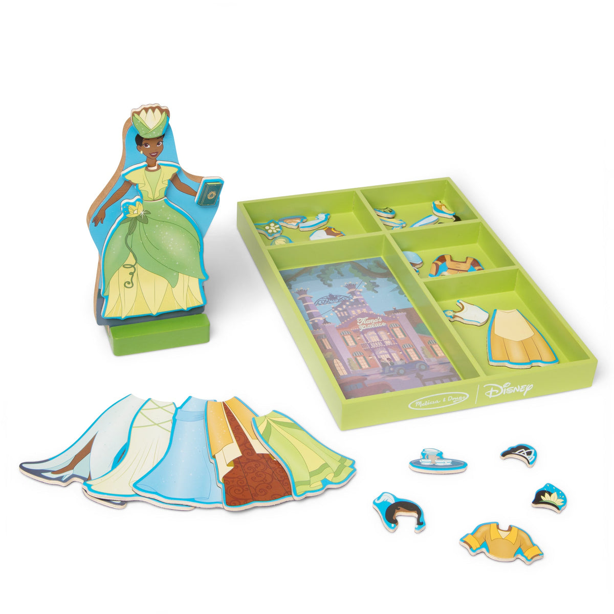 Disney Tiana Wooden Magnetic Dress-Up Play Set L2