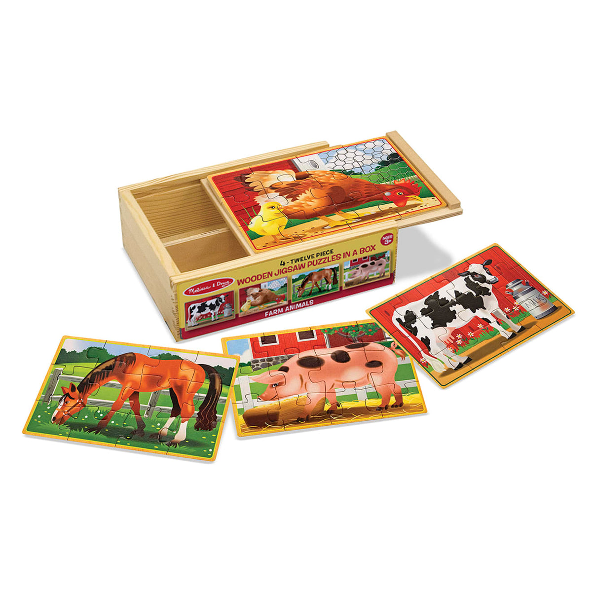 Farm Animals Jigsaw Puzzles in a Box I9