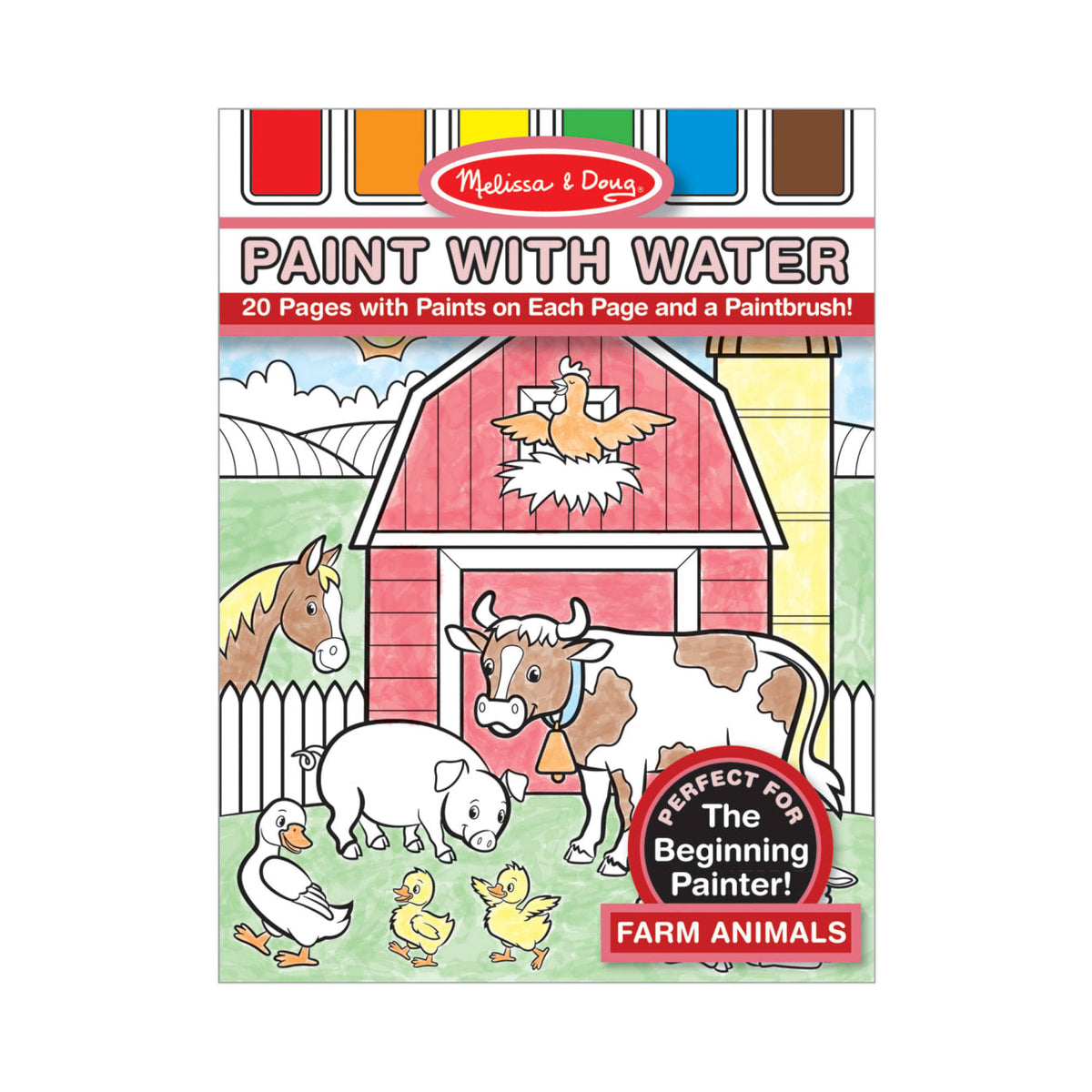 Farm Animals Paint with Water Kids' Art Pad Y0