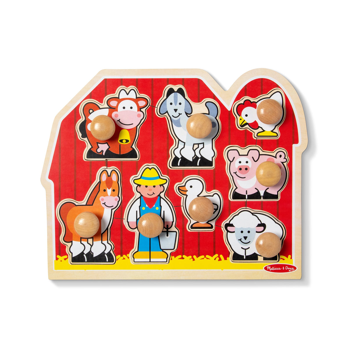 Farm Friends Jumbo Peg Puzzle - 8 Pieces D8