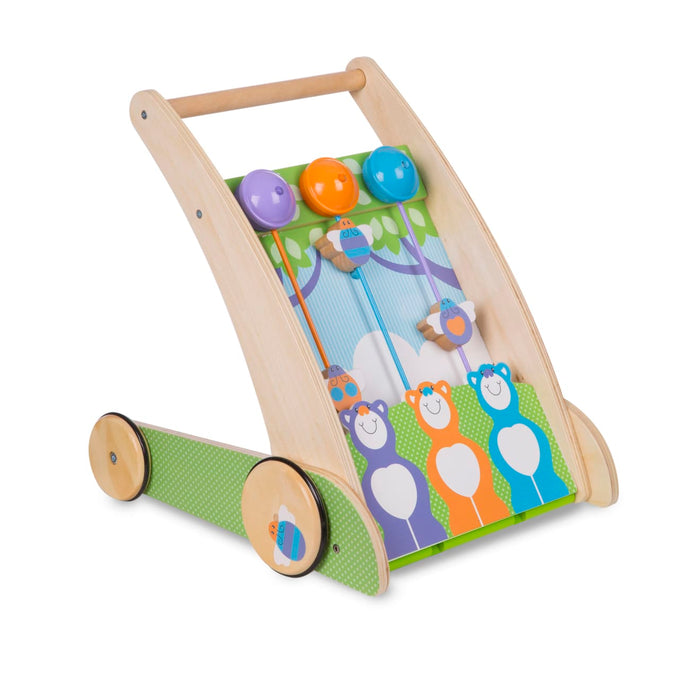 First Play Wooden Ring and Ding Forest Friends Push Toy Y2