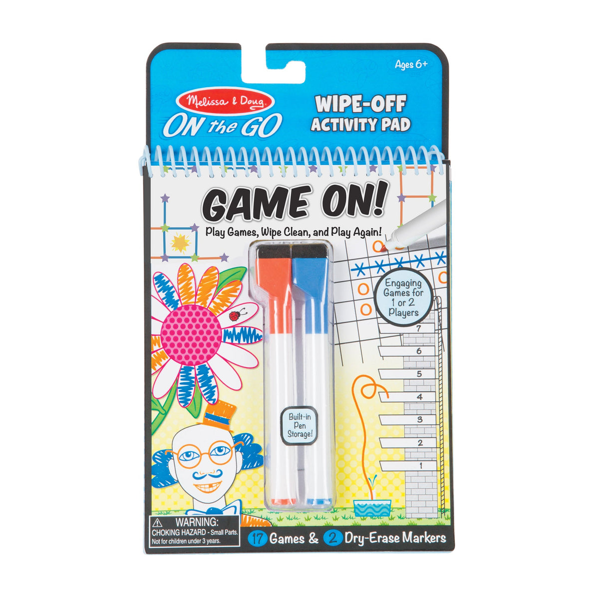 Game On! Wipe-Off Activity Pad - On the Go Travel Activity T1