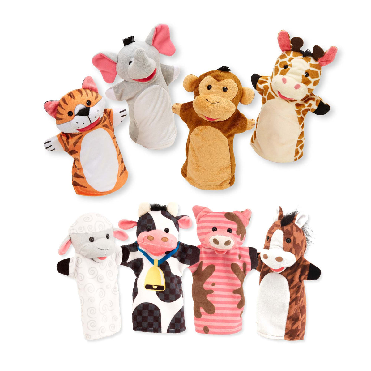 Hand Puppet 2-Pack: Farm Friends, Zoo Friends T8