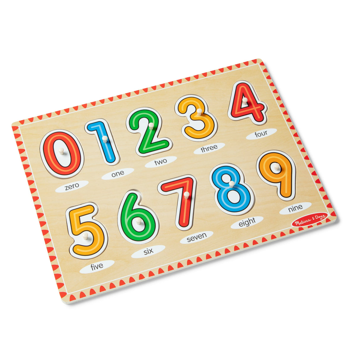 Lift & See Numbers Peg Puzzle - 10 Pieces B5