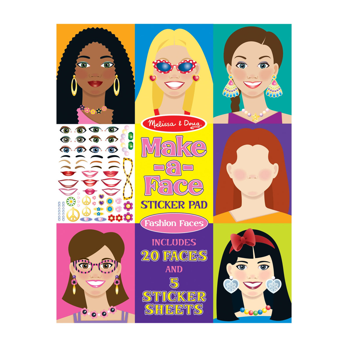 Make-a-Face Sticker Pad - Fashion Faces V2