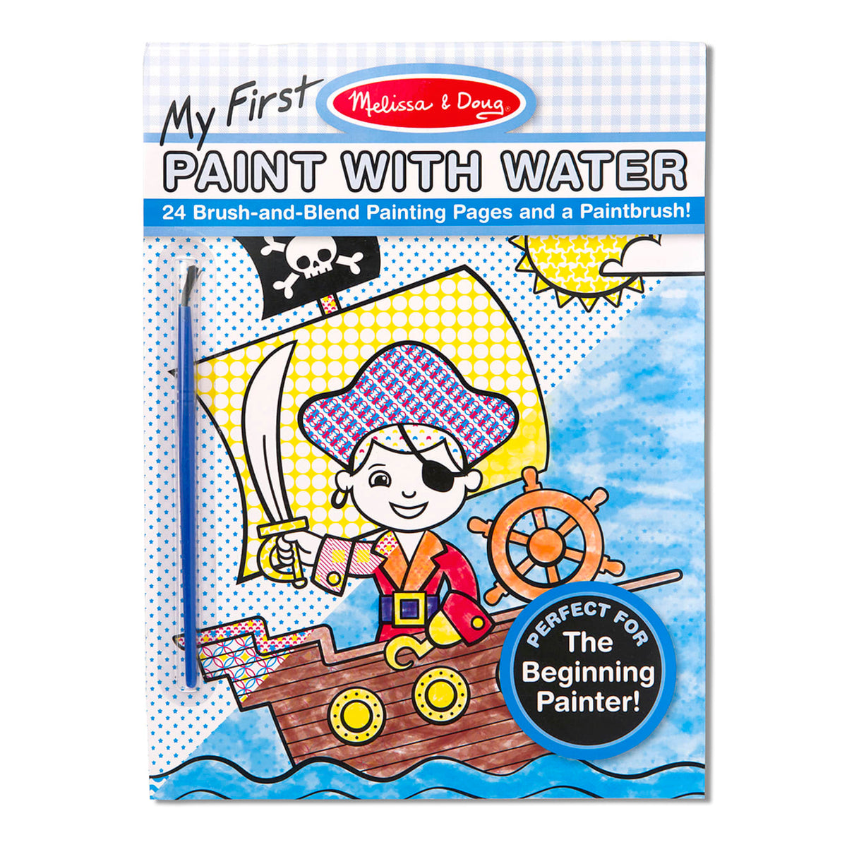 My First Paint With Water Kids' Art Pad With Paintbrush - Pirates, Space, Construction, and More P7