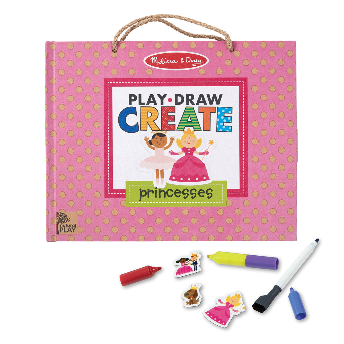 Natural Play: Play, Draw, Create Reusable Drawing & Magnet Kit – Princesses P3