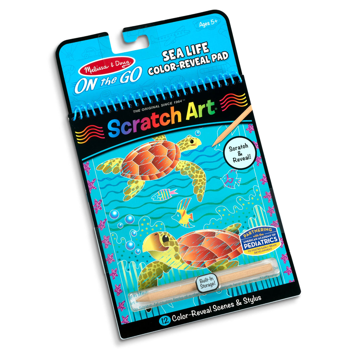 On the Go Scratch Art Color-Reveal Pad -  Sea Life W0