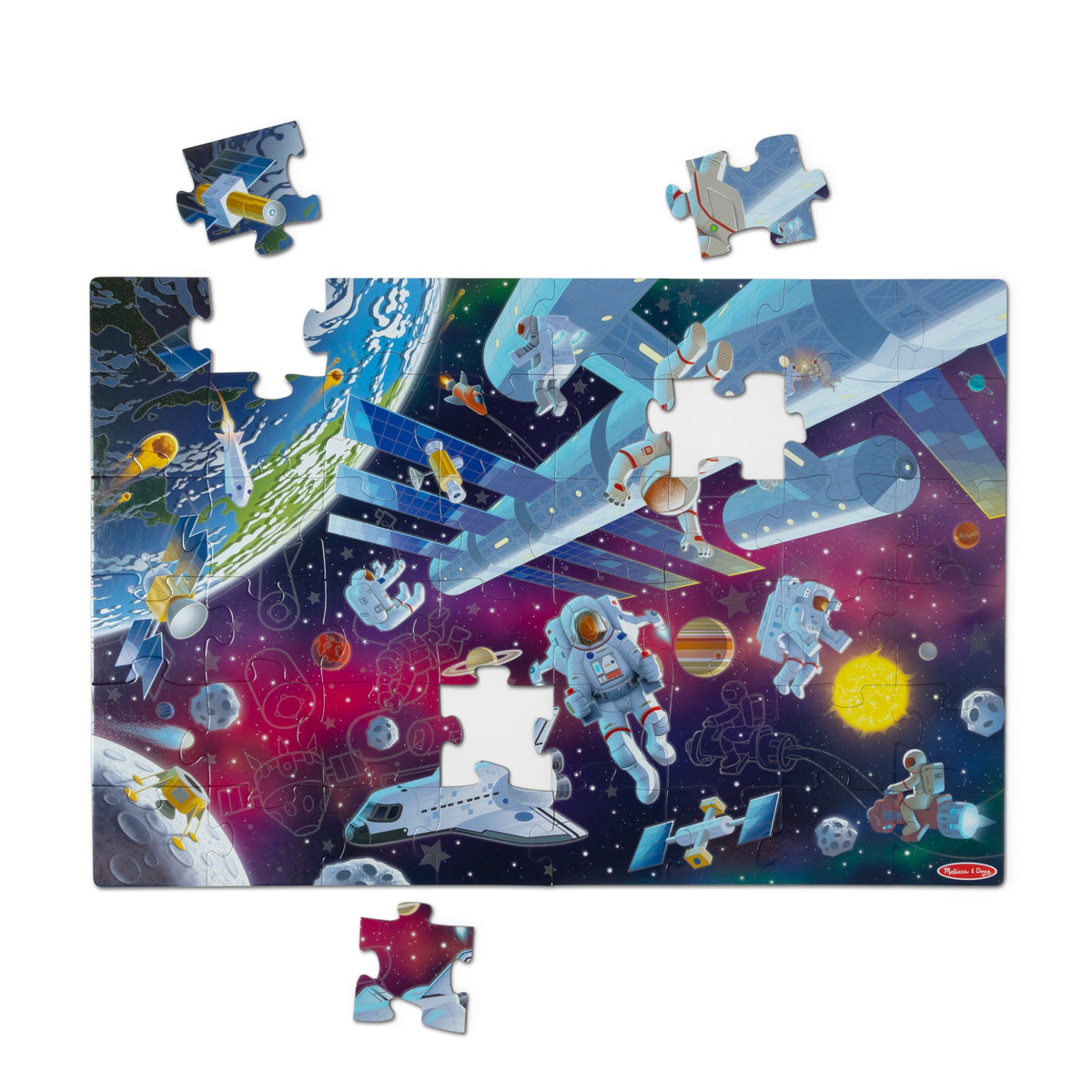Outer Space Glow-in-the-Dark Floor Puzzle – 48 Pieces A4