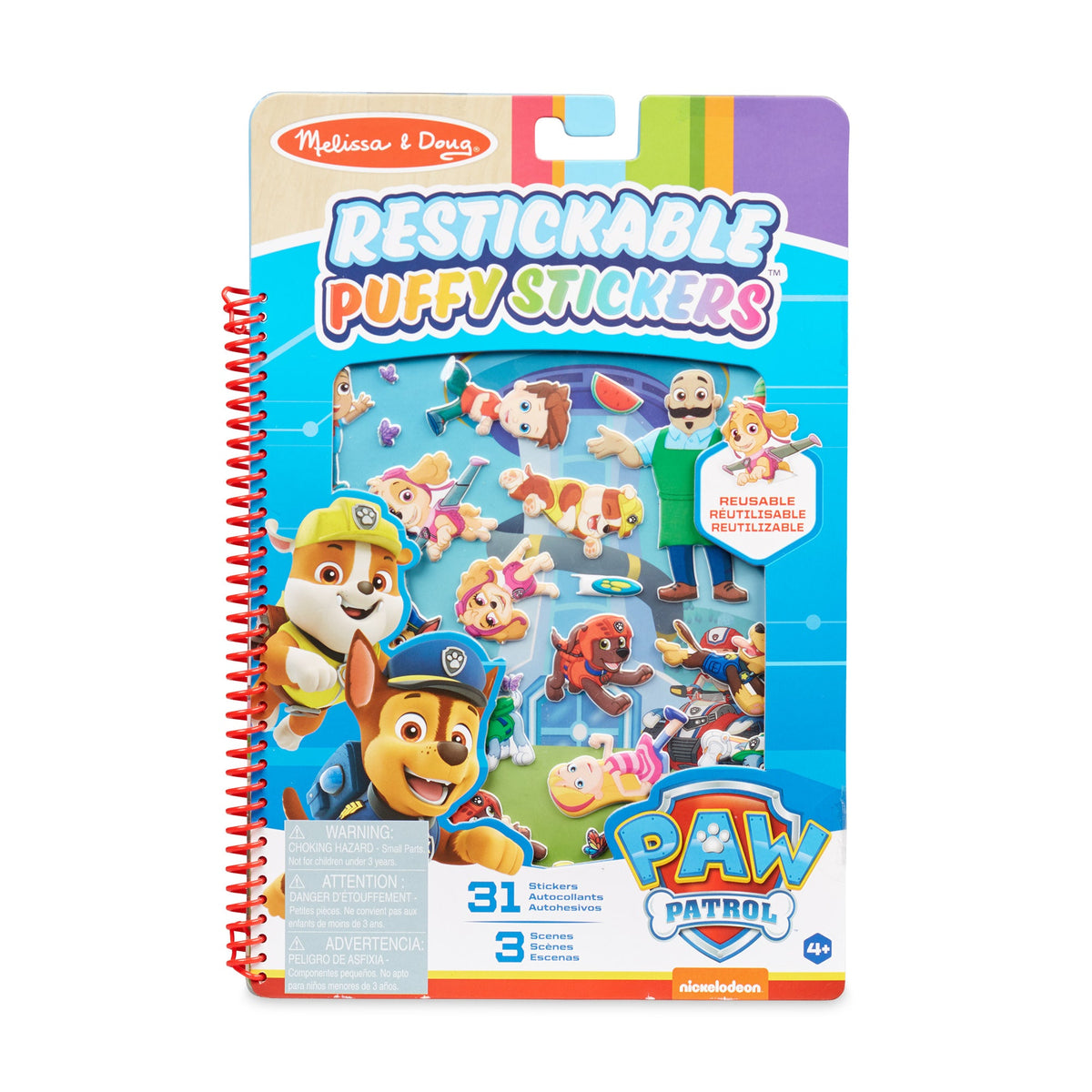 PAW Patrol Restickable Puffy Stickers - Adventure Bay T0