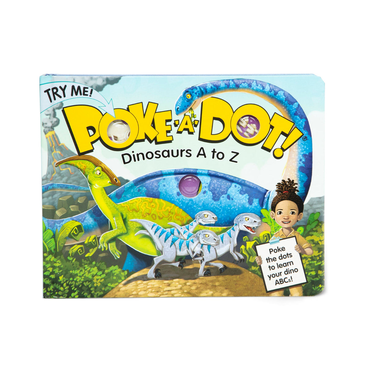 Poke-a-Dot: Dinosaurs A to Z Board Book A4