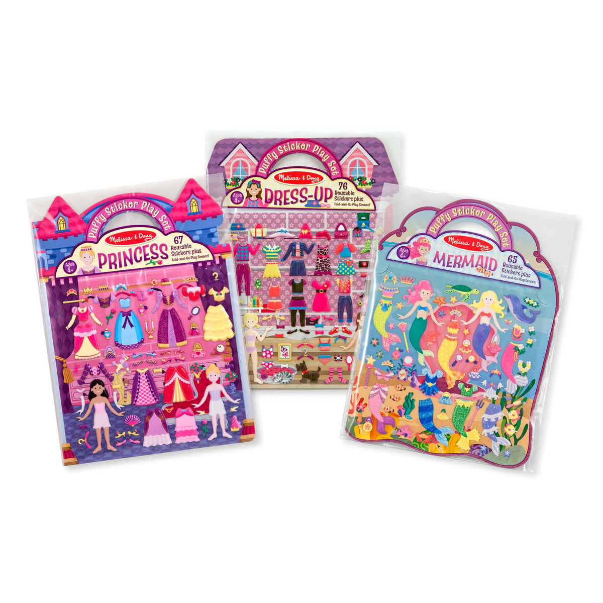 Puffy Sticker Bundle - Dress-Up, Princess and Mermaid P7