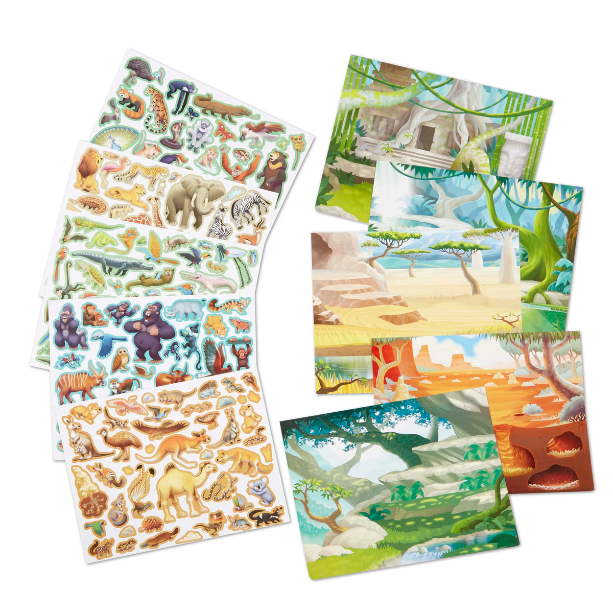 Reusable Sticker Pad - Jungle and Savanna E9