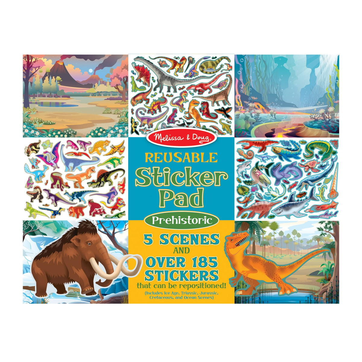 Reusable Sticker Pad - Prehistoric X4