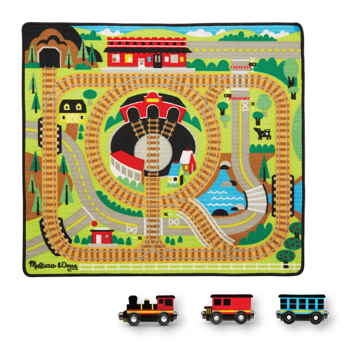 Round the Rails Train Rug K3