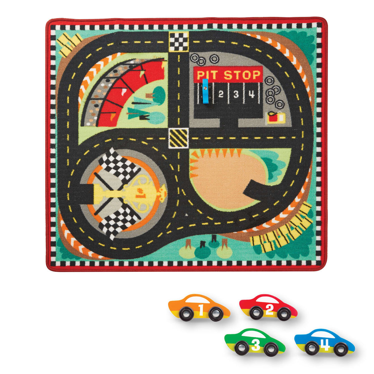 Round the Speedway Race Track Rug & Car Set M9