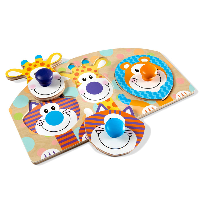 Safari Jumbo Peg Puzzle - 3 Pieces T6
