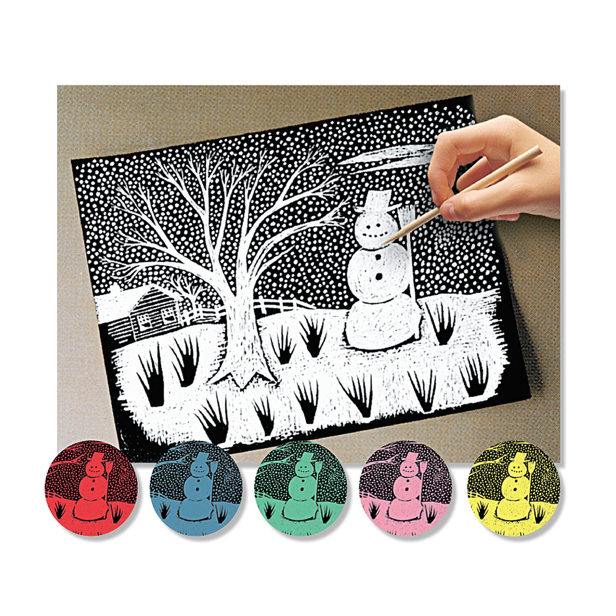 Scratch Art Paper - Solid Color Assortment (60 sheets) C3