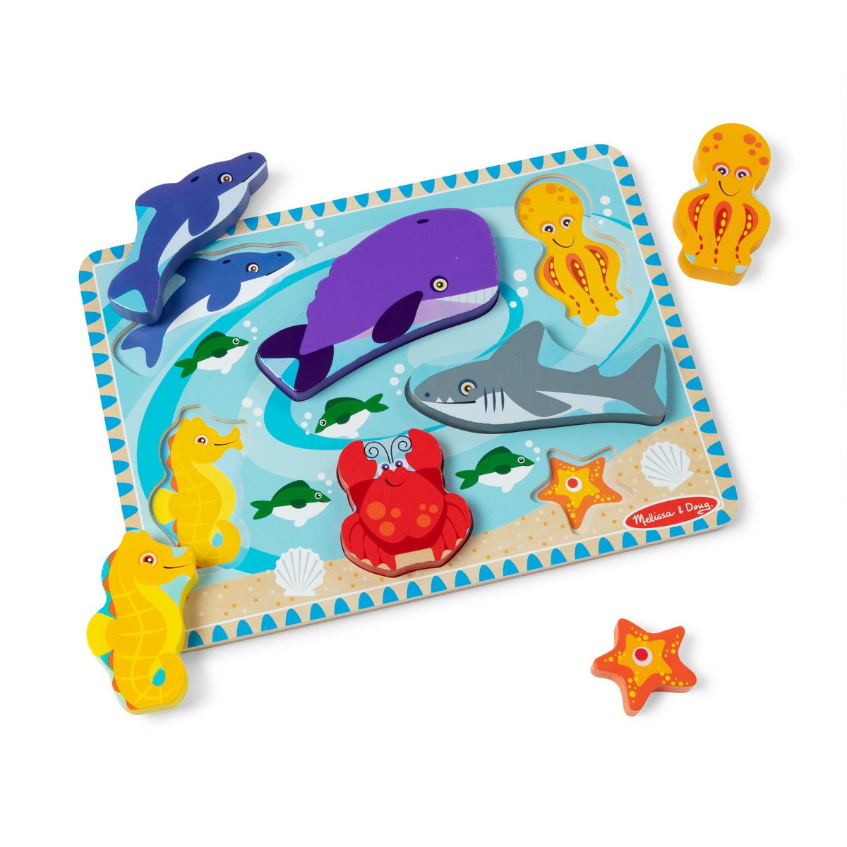 Sea Creatures Chunky Puzzle - 7 Pieces Y7