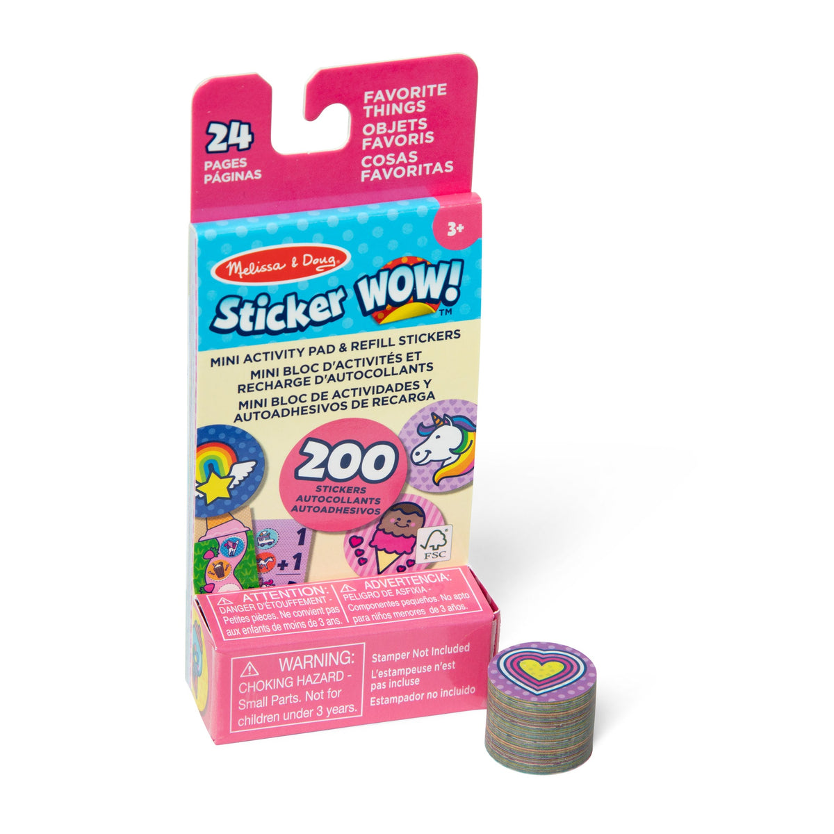 Sticker WOW!® Mini Activity Pad & Refill Stickers - Favorite Things (200+ Stickers, Stamper Not Included) L7