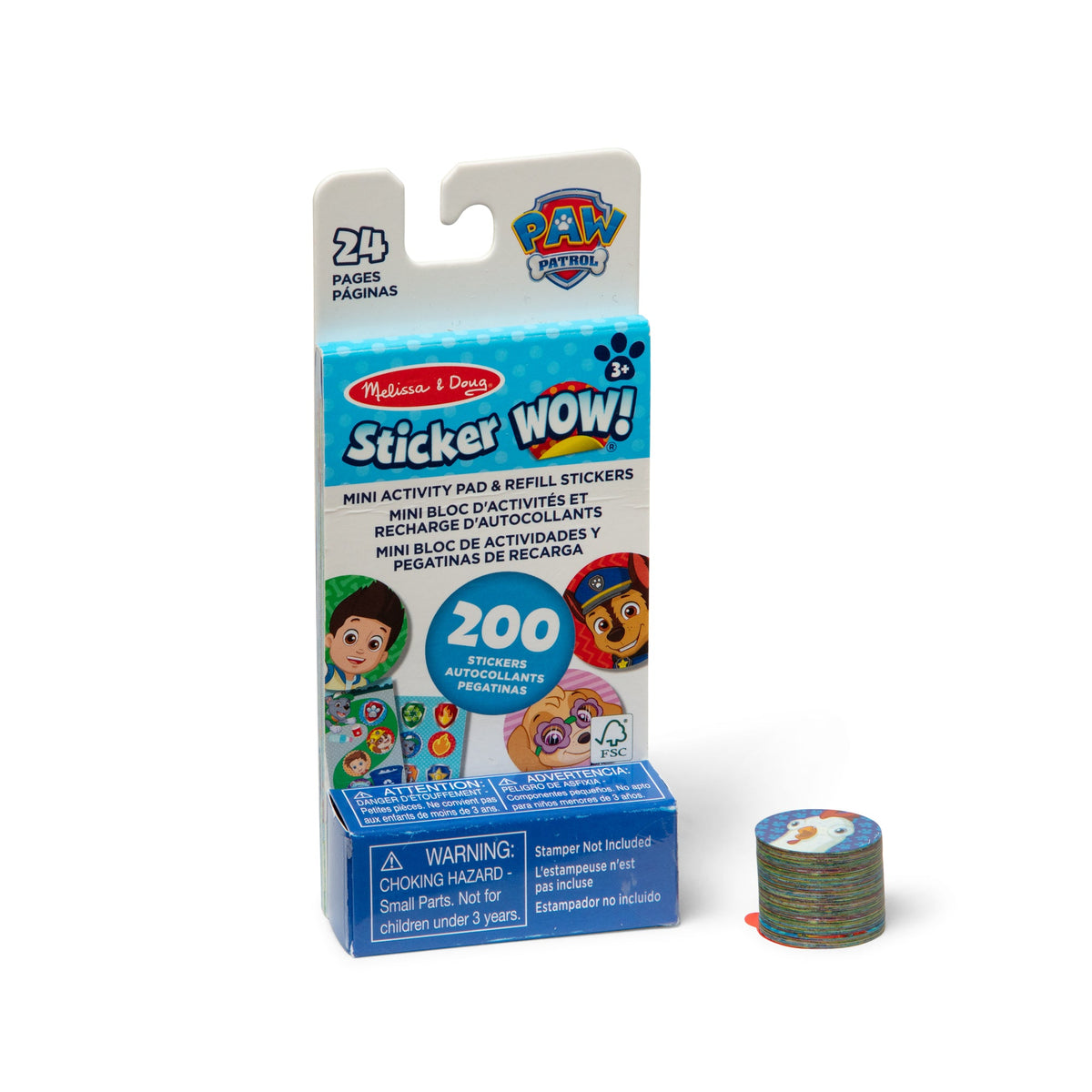 Sticker WOW!® Mini Activity Pad & Refill Stickers - PAW Patrol (200+ Stickers, Stamper Not Included) B3