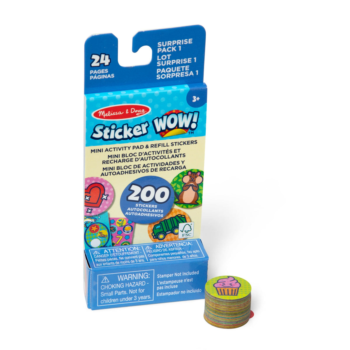 Sticker WOW!® Mini Activity Pad & Refill Stickers - Surprise Pack 1 (200+ Stickers, Stamper Not Included) Z2