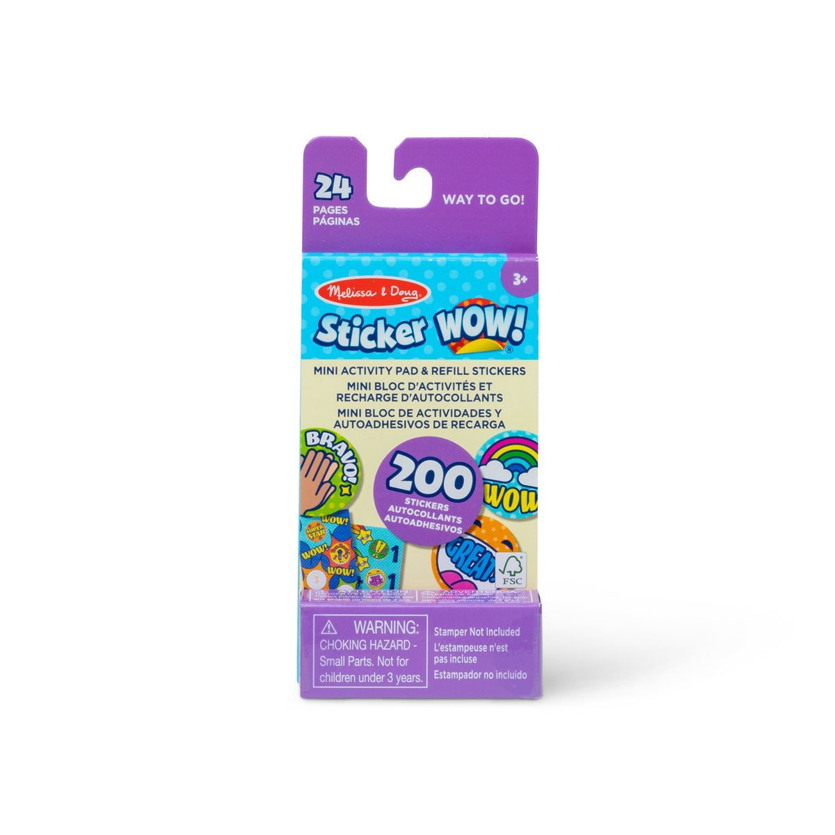 Sticker WOW!® Mini Activity Pad & Refill Stickers - Way to Go! (200+ Stickers, Stamper Not Included) I3