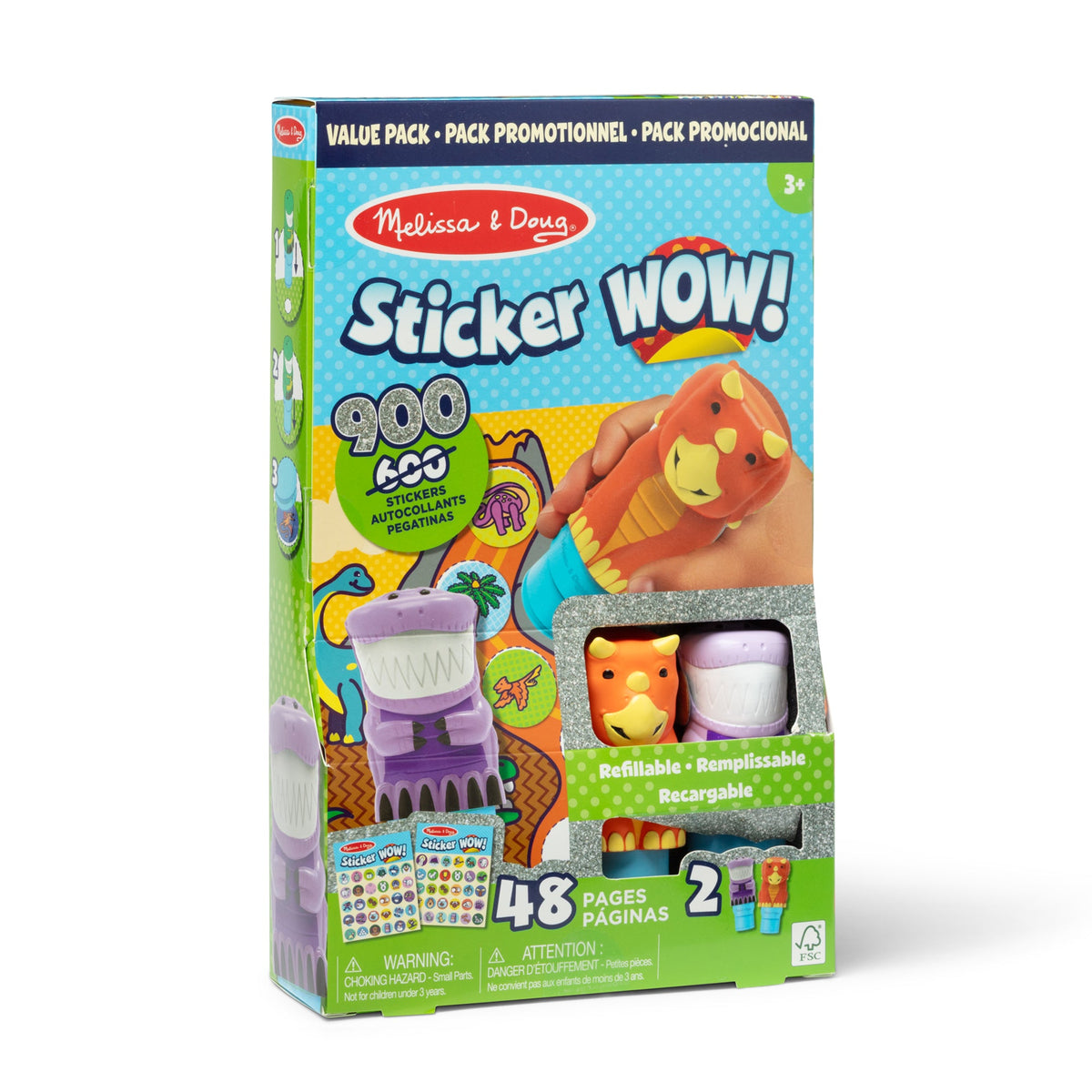 Sticker WOW!™ Activity Pad & Sticker Stamper Value Pack - Dinosaur T2