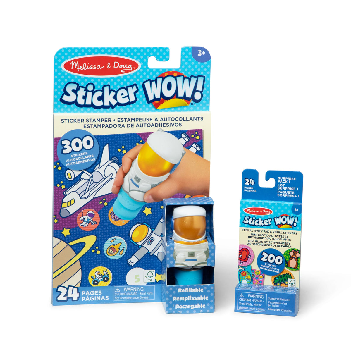 Sticker WOW!™ Astronaut Bundle: Activity Pad & Sticker Stamper + Mini Activity Pad and 200 Refill Stickers I0