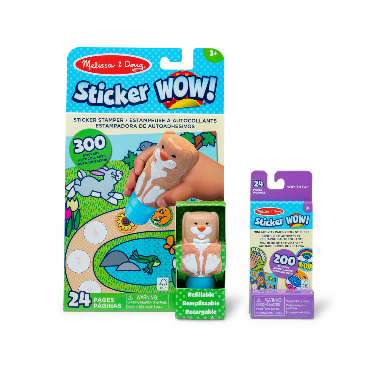 Sticker WOW!™ Bunny Bundle: Activity Pad & Sticker Stamper + Mini Activity Pad and 200 Refill Stickers Z3