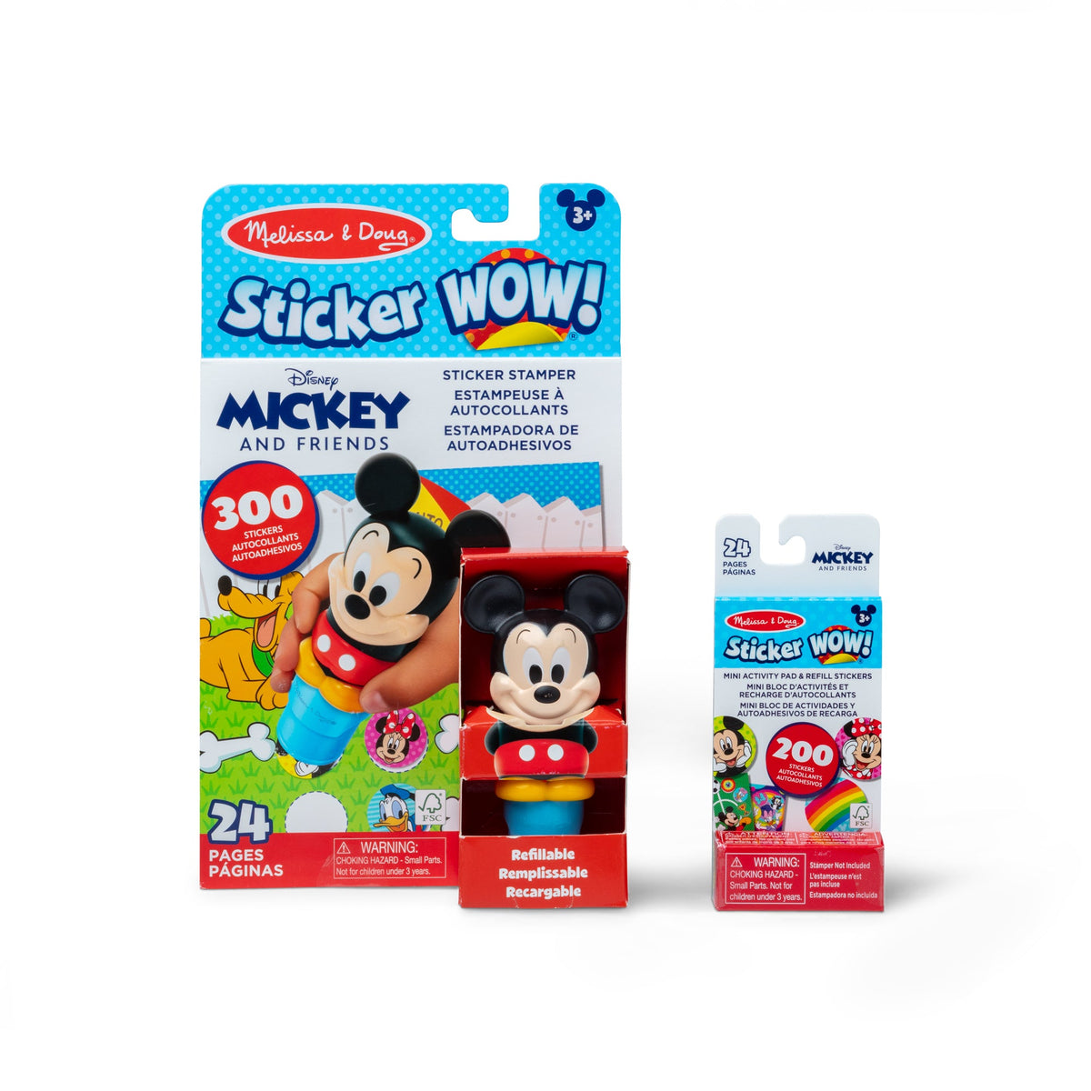 Sticker WOW!™ Disney Mickey Mouse Bundle: Activity Pad & Sticker Stamper + Mini Activity Pad and 200 Refill Stickers B9