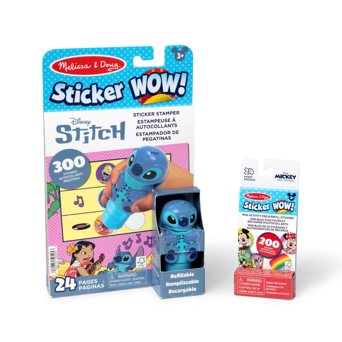 Sticker WOW!™ Disney Stitch Bundle: Activity Pad & Sticker Stamper + Mini Activity Pad and 200 Refill Stickers V7
