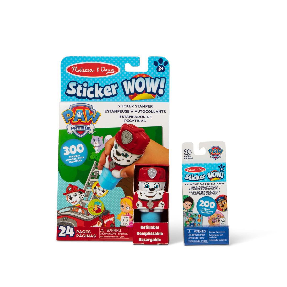 Sticker WOW!™ PAW Patrol Marshall Bundle: Activity Pad & Sticker Stamper + Mini Activity Pad and 200 Refill Stickers L8