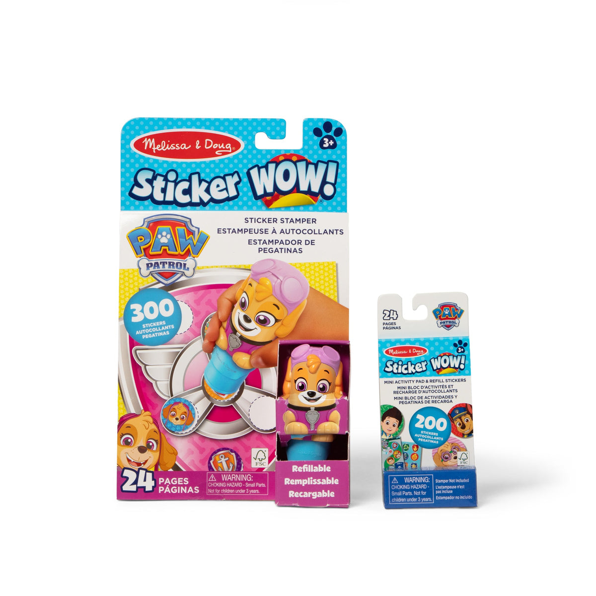 Sticker WOW!™ PAW Patrol Skye Bundle: Activity Pad & Sticker Stamper + Mini Activity Pad and 200 Refill Stickers E5
