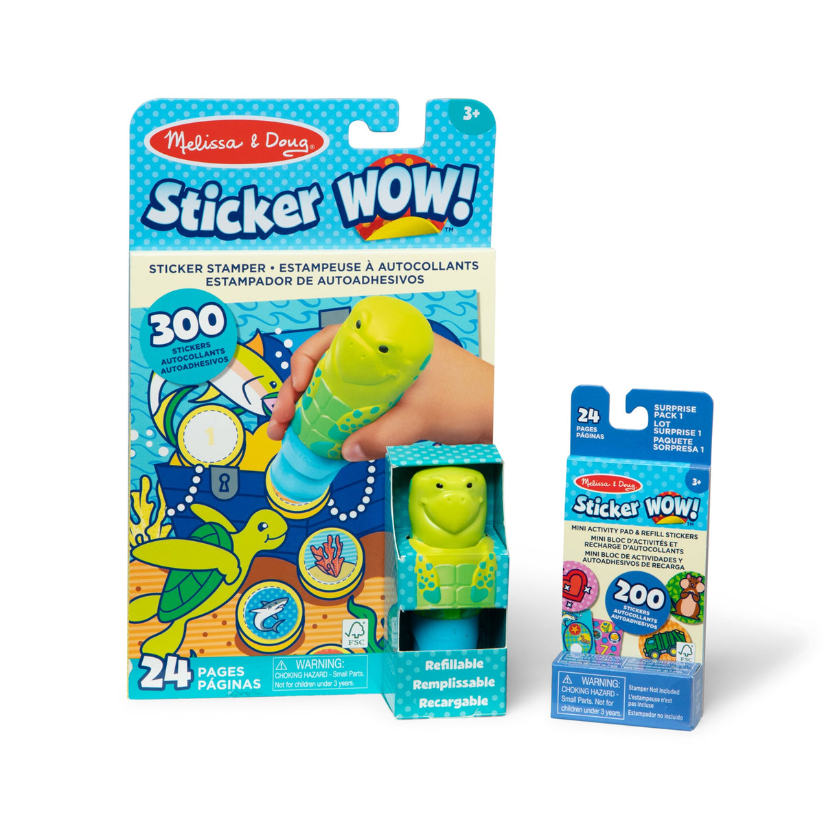 Sticker WOW!™ Sea Turtle Bundle: Activity Pad & Sticker Stamper + Mini Activity Pad and 200 Refill Stickers C6