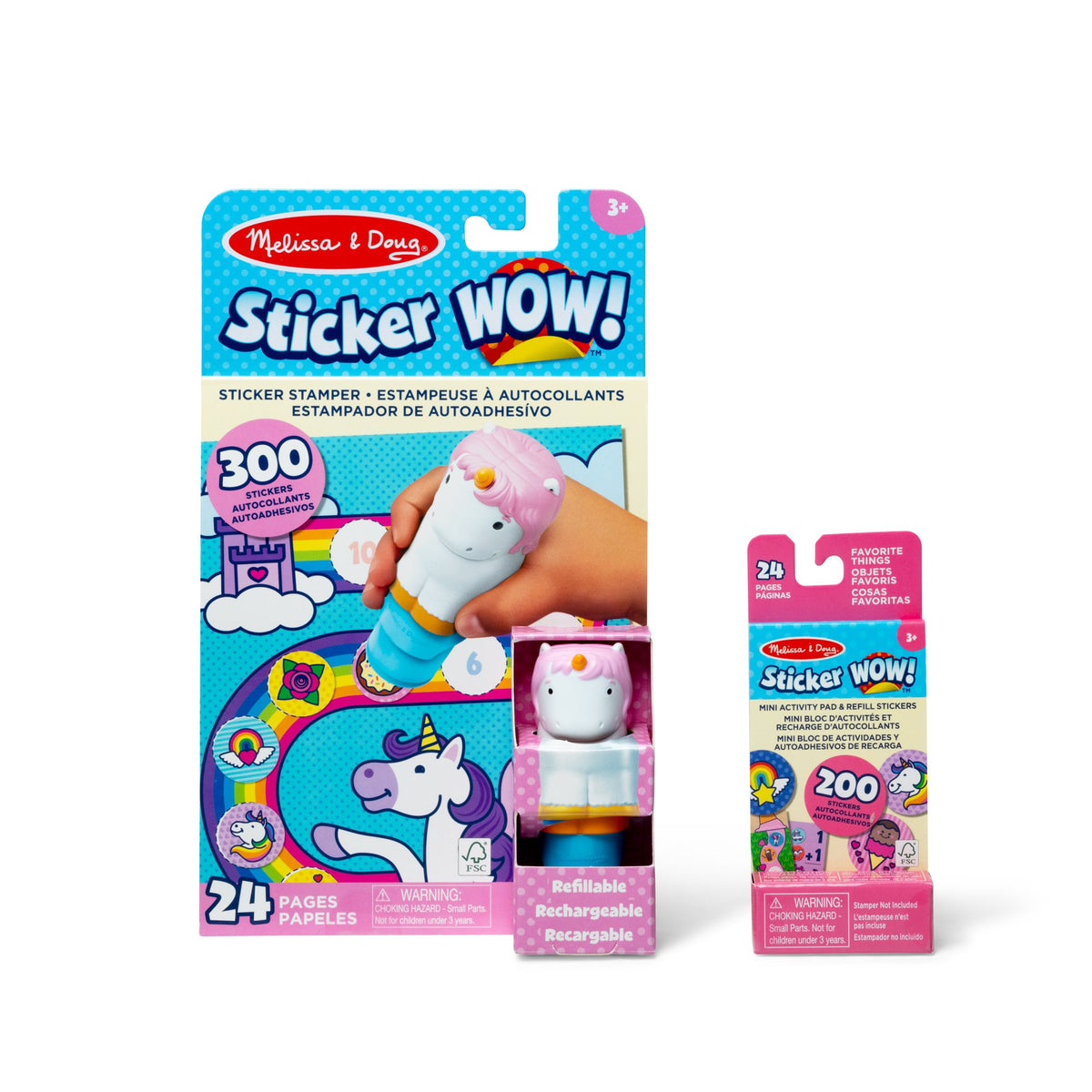 Sticker WOW!™ Unicorn Bundle: Activity Pad & Sticker Stamper + Mini Activity Pad and 200 Refill Stickers I7